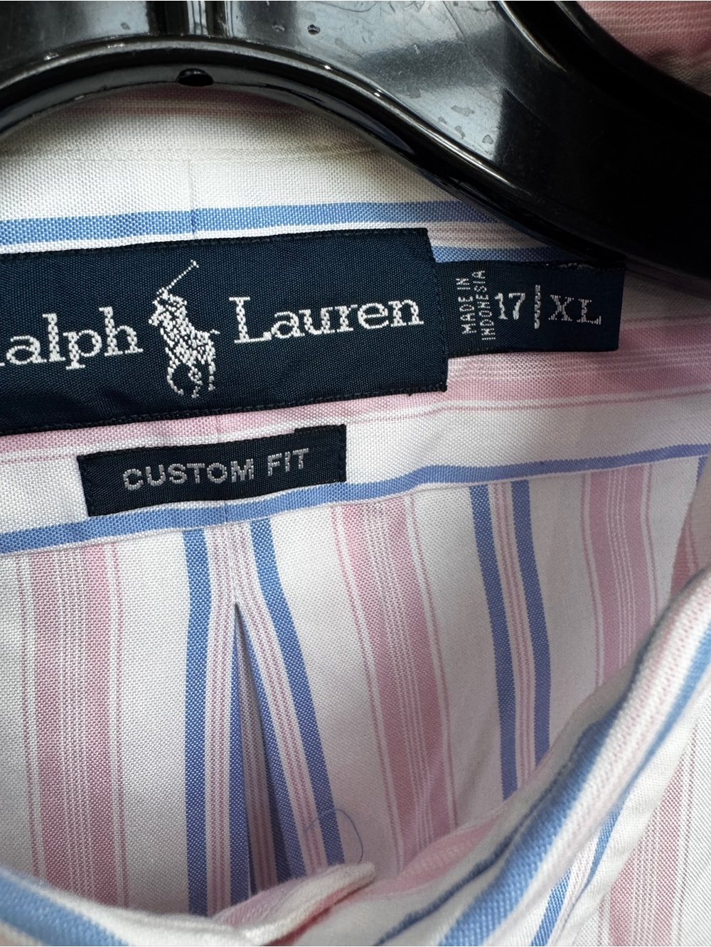 New XL Ralph Lauren Pink & Blue Stripe Button-Down Shirt - Picture 4 of 13
